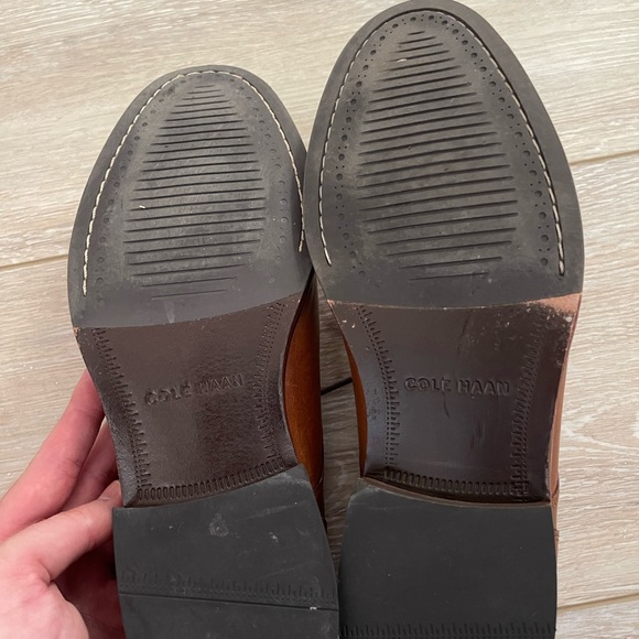 COLE HAAN CAP TOE OXFORD size:9M color: British Tan - Picture 3 of 9